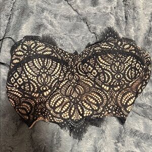 Elegant Black Lace Bustier